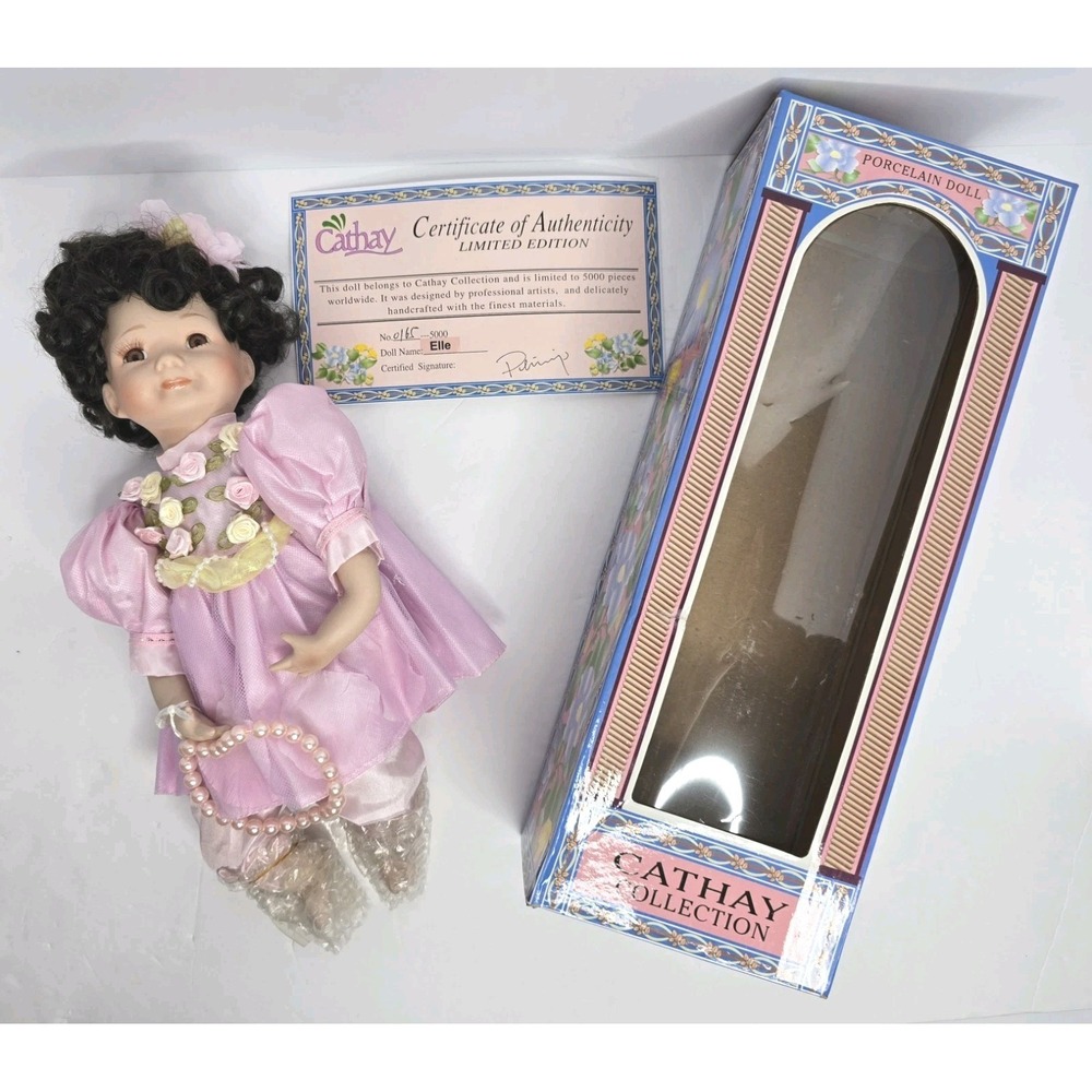 Cathay‎ Collection Porcelain Doll "Elle" Limited Edition 165 of 5000 NEW W/BOX